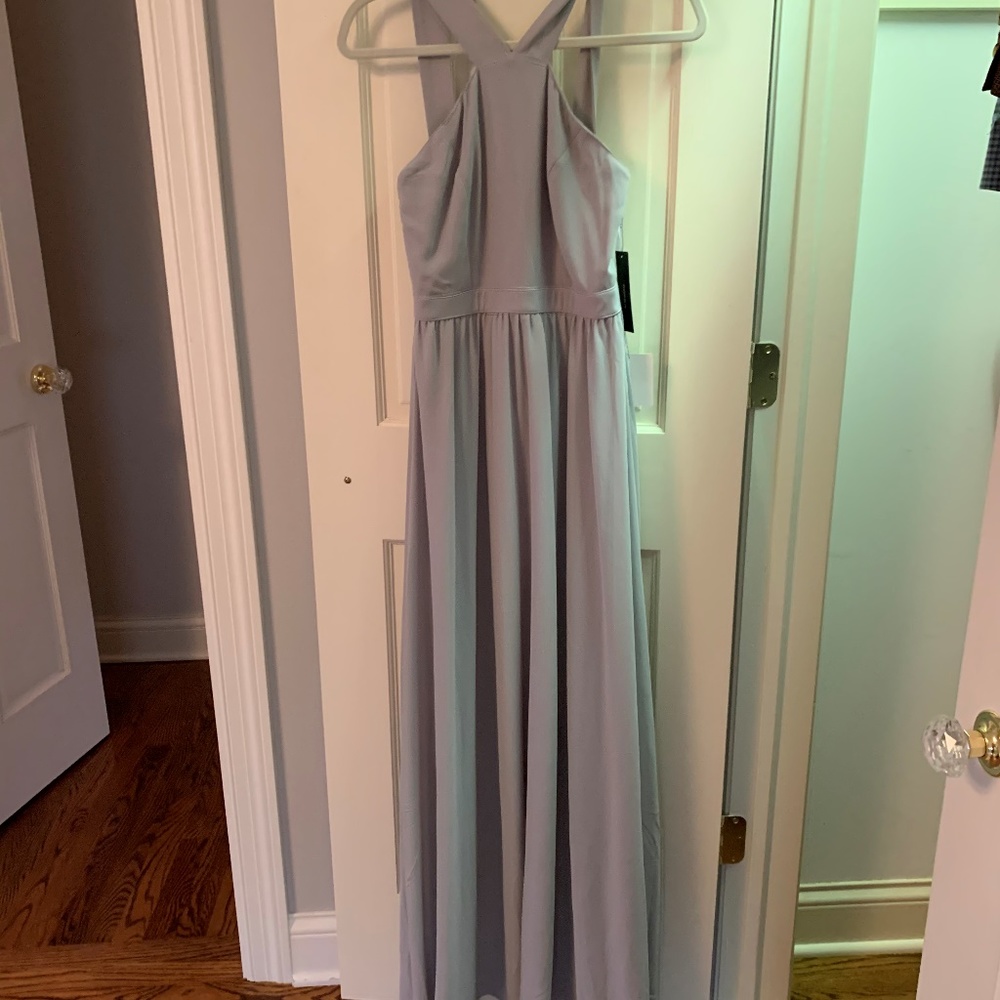 gray bridesmaid dress